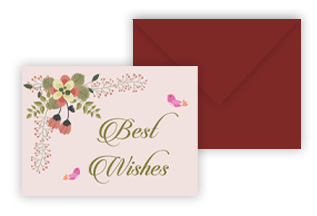 Cute Birds Flowers (Set of 10 Mini Cards with Envelopes)