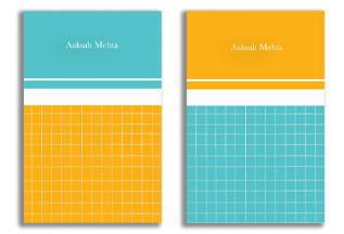 Large Notepads - Squares Yellow Blue