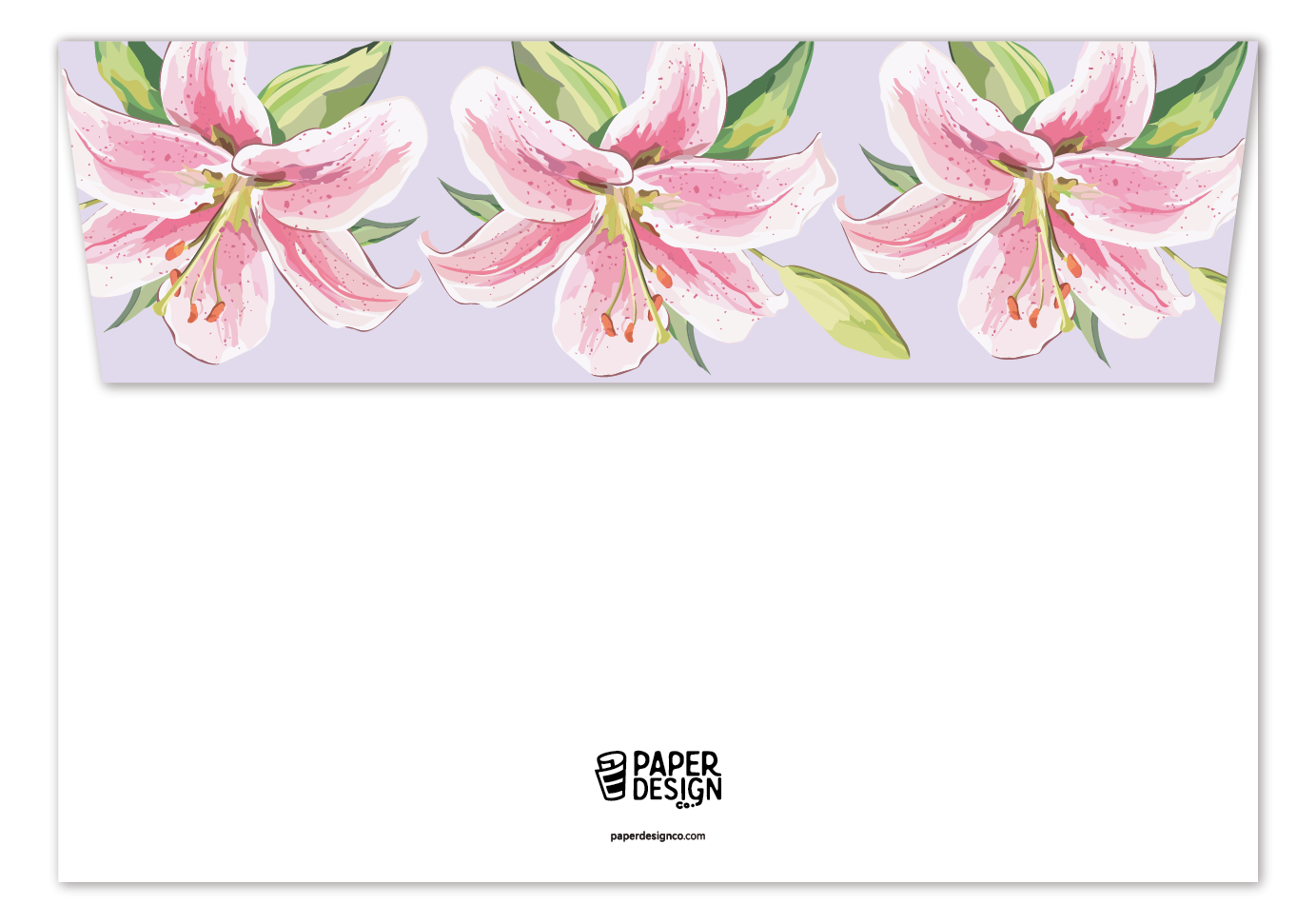 Folded Note Cards Envelope (4.4" x 3") - Lilies