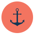 Nautical Anchor Orange