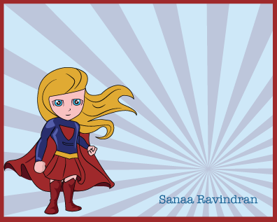 Flat Note Cards - Power Girl