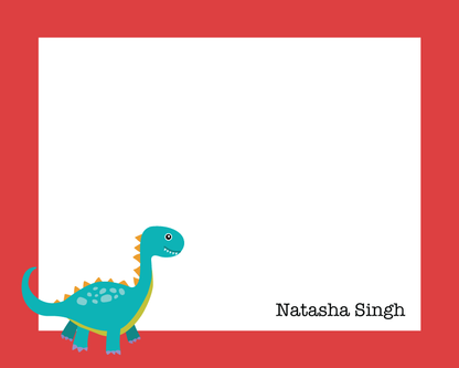 Flat Note Cards - Dinosaur