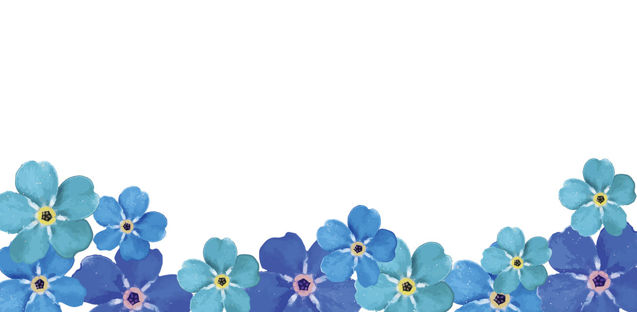 Letter Sheet Envelopes (8.7" x 4.3")  - Watercolor Blue Flower