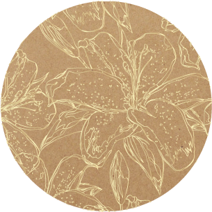 Kraft Gilded Lily Gold Foiled Round Gift Tags