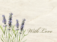 Lavender - With Love (Set of 10 Mini Cards with Envelopes)