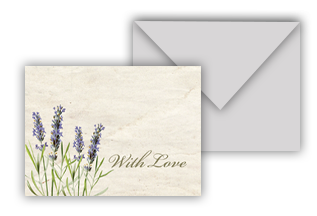 Lavender - With Love (Set of 10 Mini Cards with Envelopes)