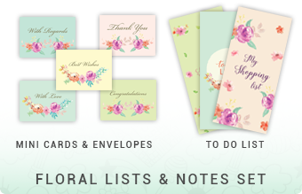 Floral Lists & Notes Set