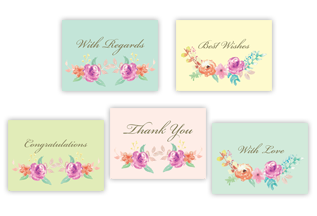 Floral (Set of 10 Mini Cards with Envelopes)