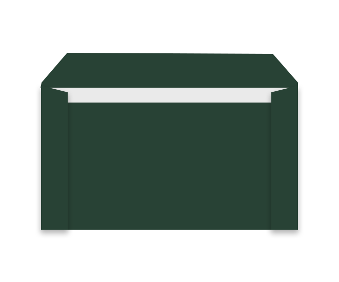 Notecard Folded Envelope Dark Green