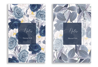 Large Notepad -Blue Rose