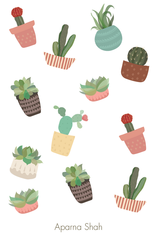 Large Notepads - Succulents